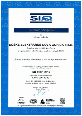 Certifikat 14001 SLO 2023